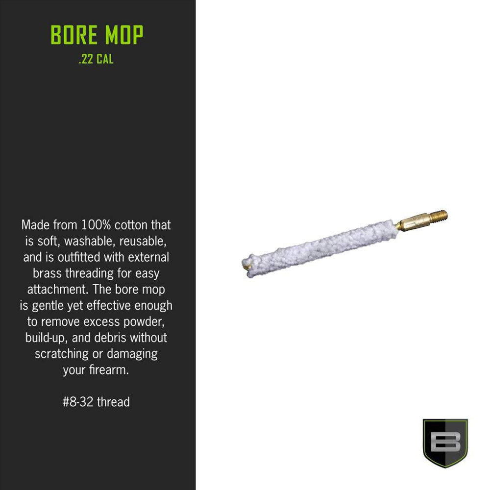 Bore Mop | 100% Cotton Cleaning Swab | Multi-Caliber (.22 / .223 / 5.56mm & .30 / .308 / 7.62mm)