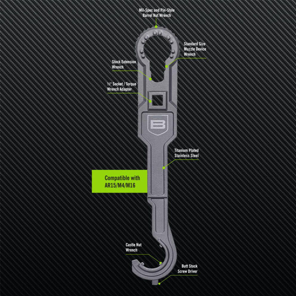 AR-15 Armorer's Wrench: Titanium Plated, Ultimate Utility
