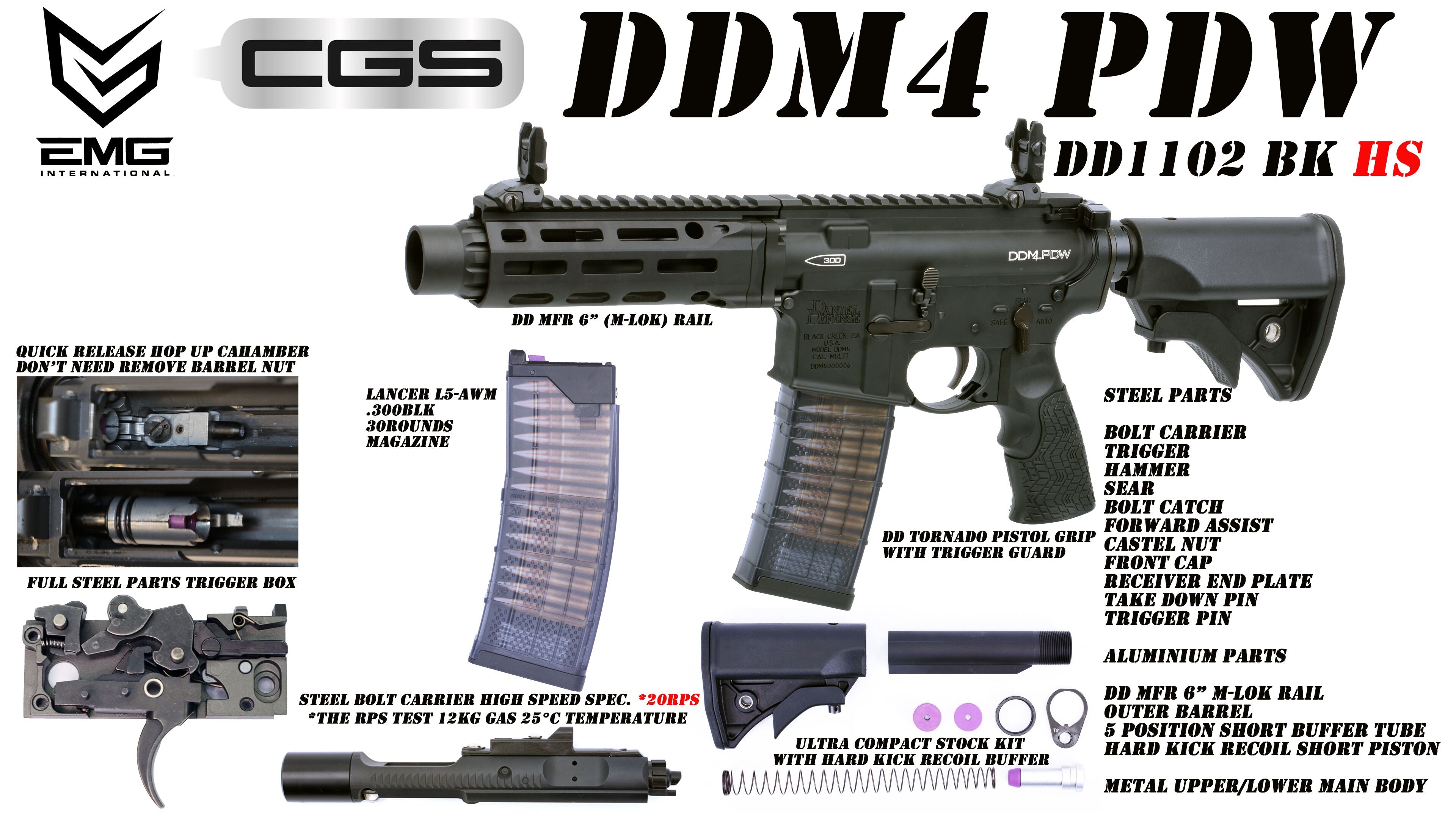 Daniel Defense Licensed M4 PDW GBBR (by CGS)