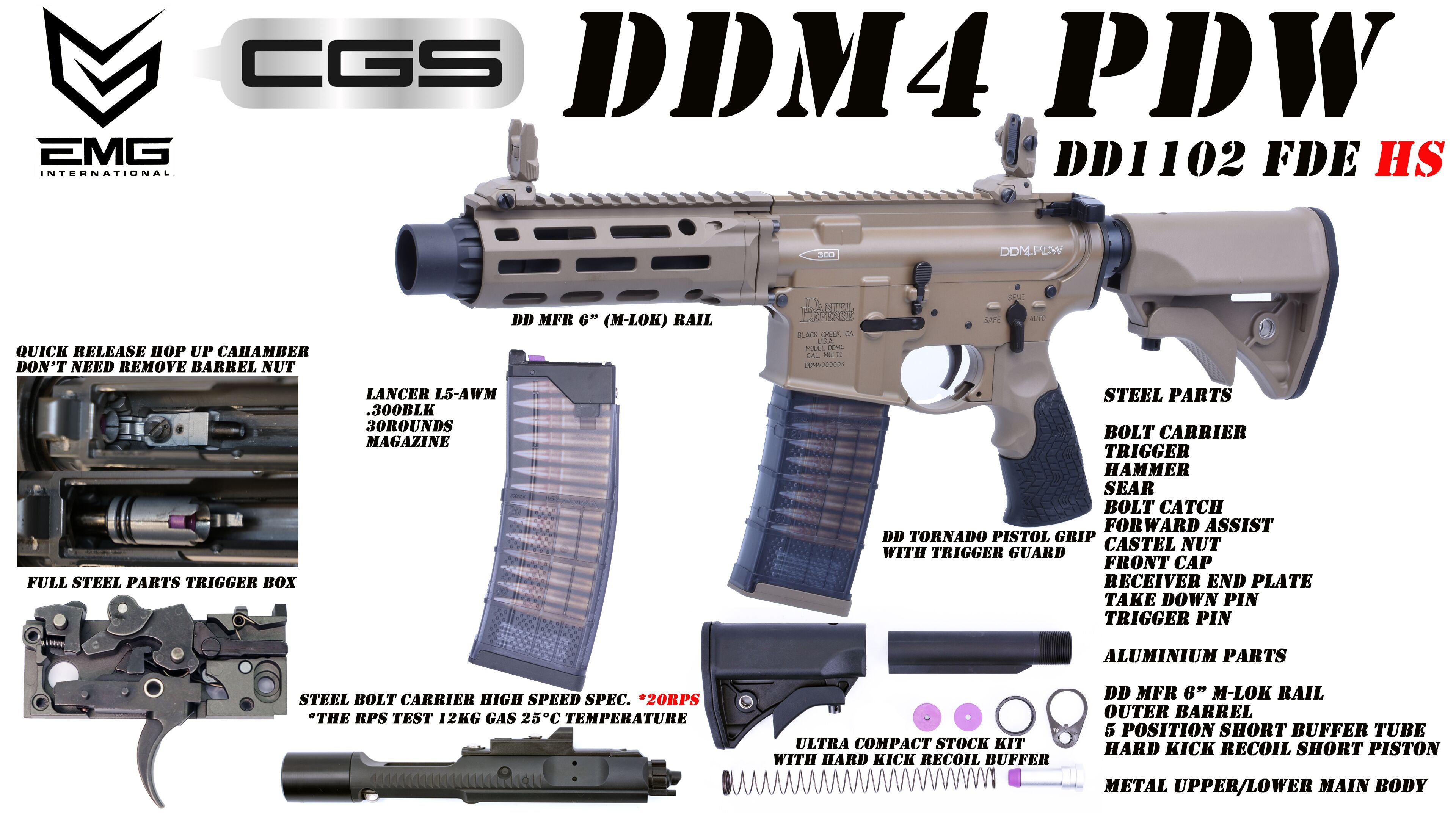 Daniel Defense Licensed M4 PDW GBBR (by CGS)