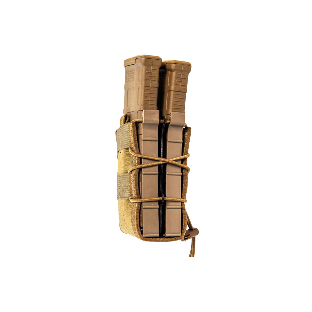 X2R TACO® Double Rifle Magazine Pouch - Universal Calibration Multi-Caliber Dual Stacking System with Rigid Injection-Molded Sidewalls & Dual MOLLE / Hook-and-Loop Belt Matrix