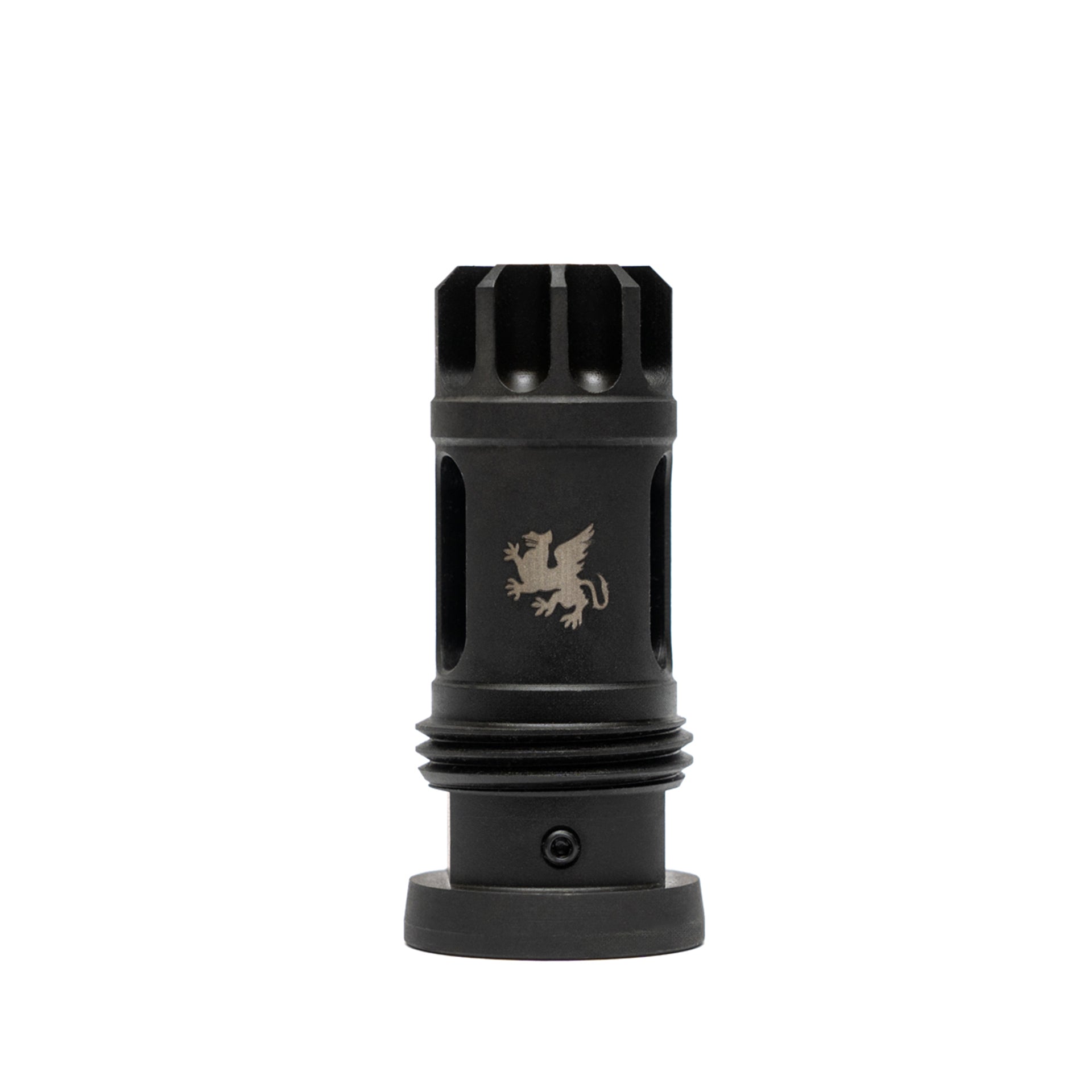 PTS Griffin Armament Taper Mount FlashComp muzzle device front view