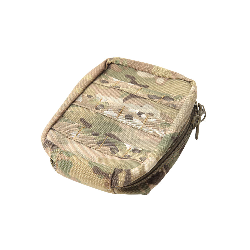 Mini EOD Pouch - Parachute Cord Suspension Workstation Chassis, Enhanced Three 3" & Two 1.5" Elastic Organization Array, MOLLE Medical IFAK Tactical Shingle