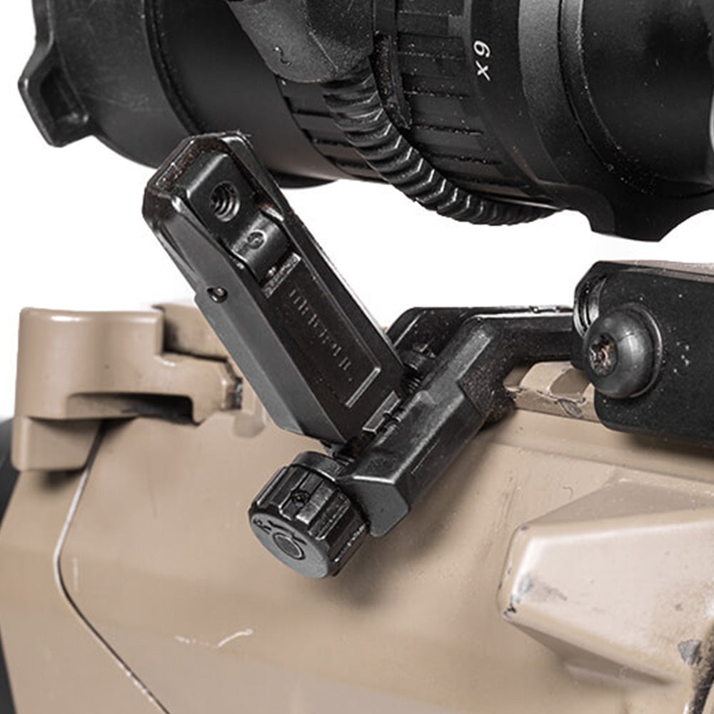 MBUS Pro® Offset Rear Sight:45 度角的精準切換,掌握遠近戰場的主動權