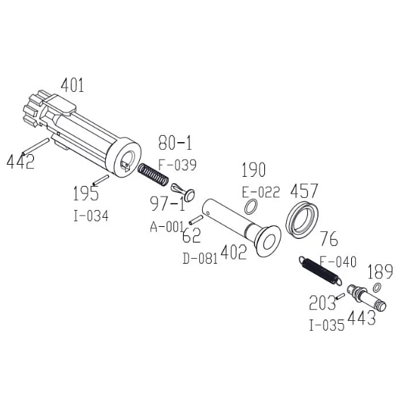 MML Maten GBB Replacement Parts (401ASY) Nozzle Set