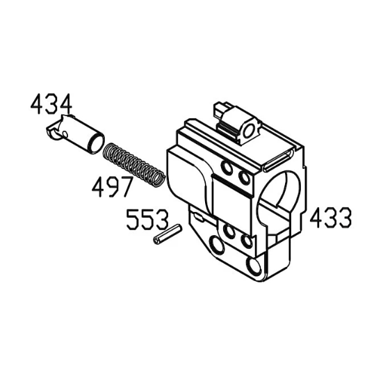 Masada GBB Replacement Parts (433+434+497+553) Barrel Set Block