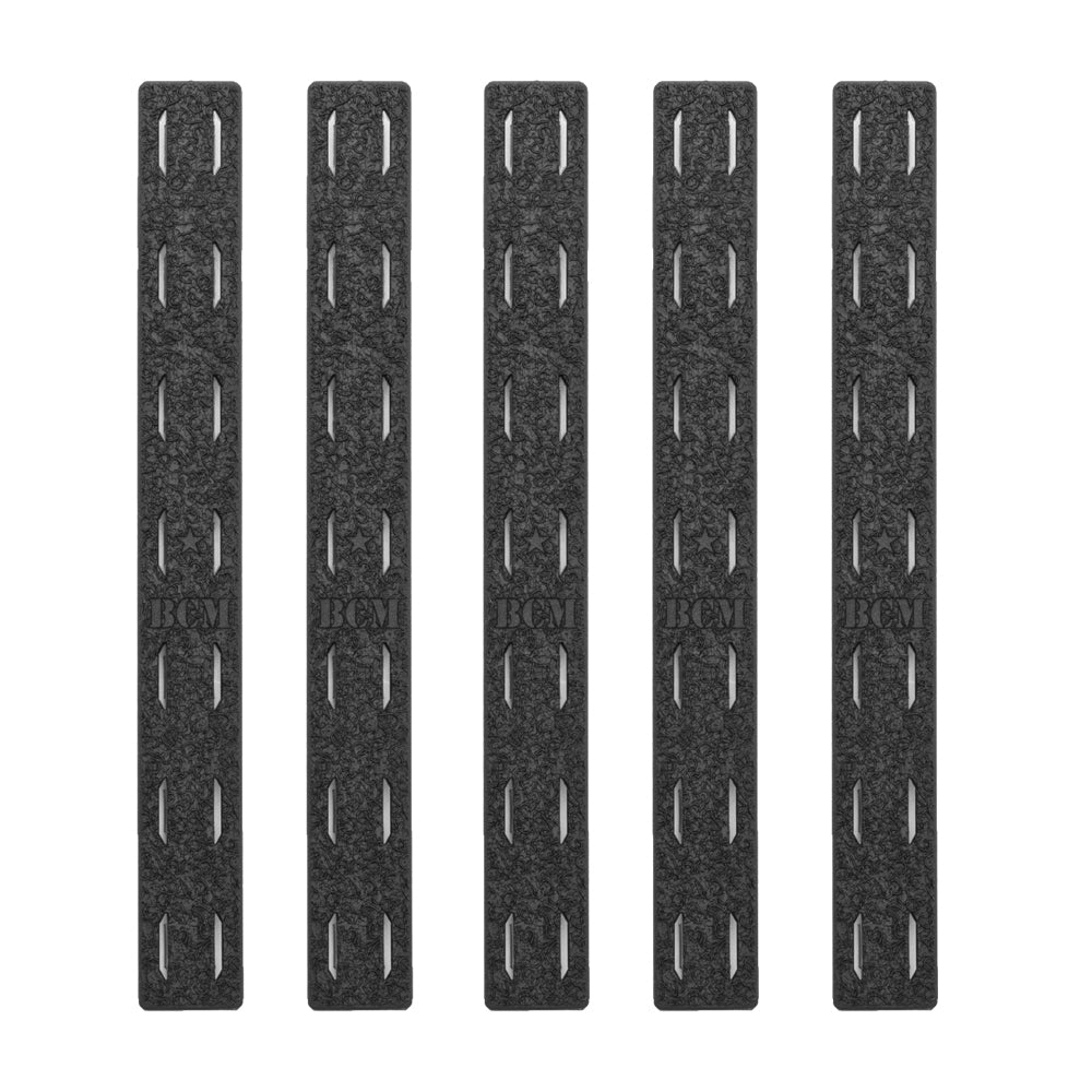 BCM M-Lok 5.5-inch Black Rail Panel Kit, (FIVE Pack)