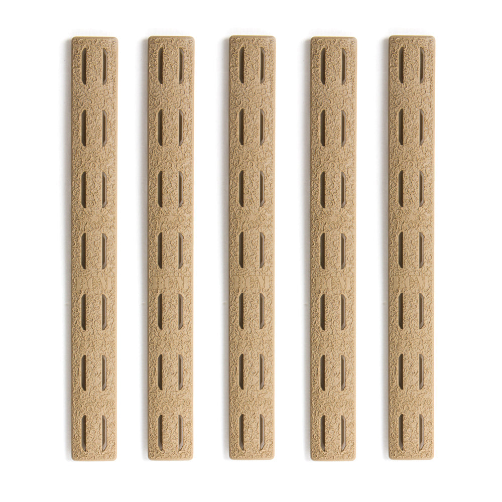 BCM M-Lok 5.5-inch Flat Dark Earth Rail Panel Kit, (FIVE Pack)