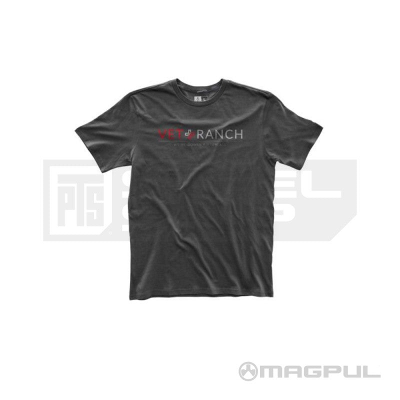 Fine Cotton Vet Ranch Logo T-Shirt New Charcoal