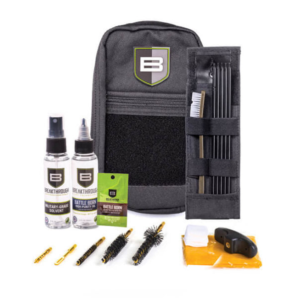 Breakthrough Clean Nylon Pouch w/MOLLE - SS Rod Cleaning Kit (.223cal/5.56mm), Molle, Nylon Pouch, Cleaning Kit, SS Rod, PTS Steel Shop