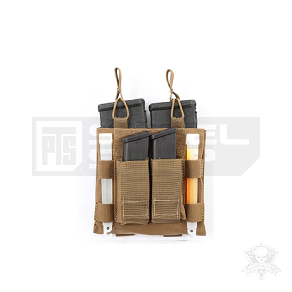 Grey Ghost Gear, GGG, Grey Ghost Gear Double M4/Pistol Pouch, M4, Pistol, Pouch, M4/ Pistol Pouch