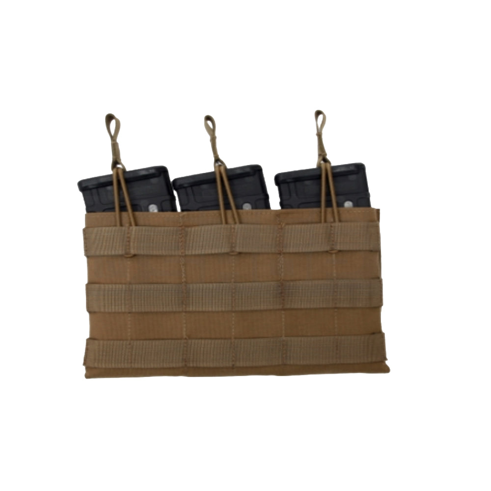 Three Mag Panel 556 - Tactical Lightweight Low-Profile Molle Rifle Ammo Carrier