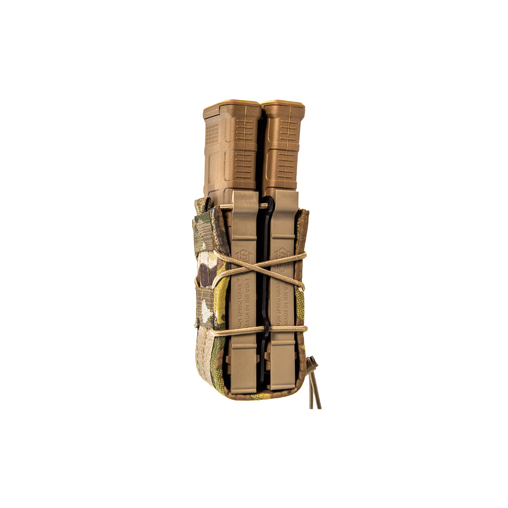 X2R TACO® Double Rifle Magazine Pouch - Universal Calibration Multi-Caliber Dual Stacking System with Rigid Injection-Molded Sidewalls & Dual MOLLE / Hook-and-Loop Belt Matrix