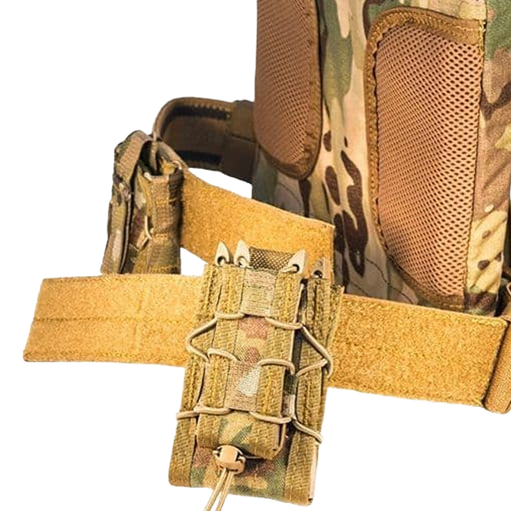SPC Lightweight Modular Plate Carrier Chassis (Slick Low-Vis / Bravo MOLLE) | 500D Cordura Operator Core, High-Friction Gripper Elastic Cummerbund, Tactical Chest Rig Adaptable Platform