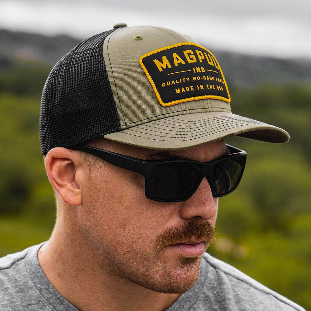 Go Bang Trucker (Mid-crown hat with our classic Go Bang patch)