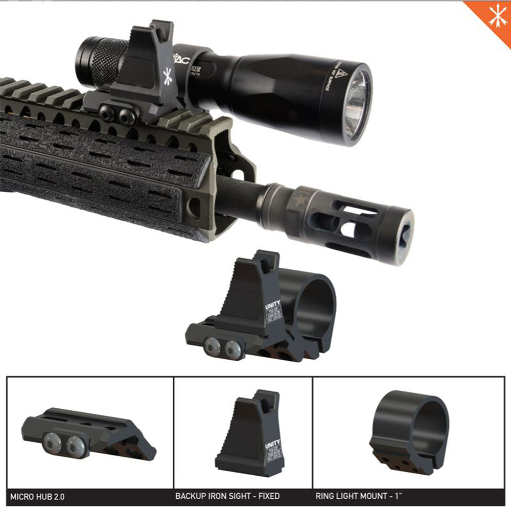 UNITY FUSION Micro Hub 2.0タイプマウント Unity Tactical FUSION Micro Hub 2.0: Modular Mount for Lights