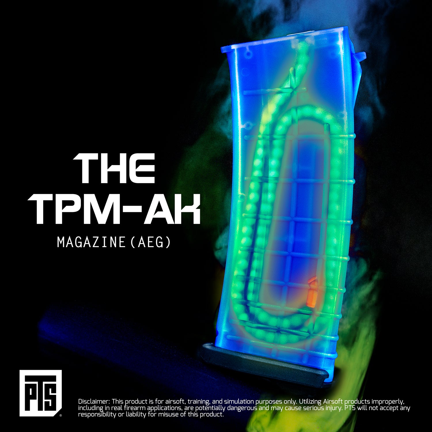 TPM-AK Magazine For AEG AK Series 155rd - Translucent Black