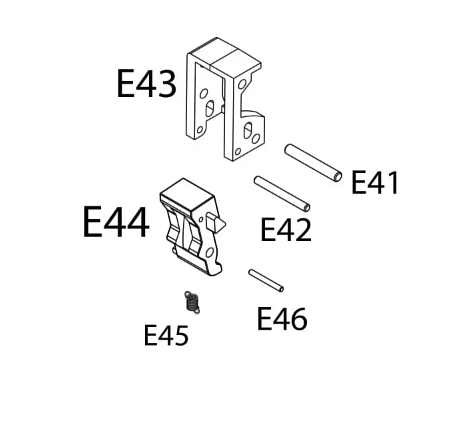 Masada AEG Replacement Parts (E41+42+43+44+45+46) - MSD Switch Holder Set