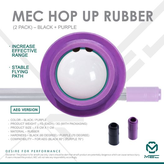 AEG Hop Up Rubber (2pack - Black + Purple)